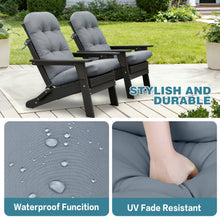 Load image into Gallery viewer, Sky Patio 2PCS Adirondack Chair Cushions 45" x 20" x 4" Thick – High Back Outdoor Patio Cushions with Ties, Fade Resistant
