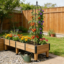 Load image into Gallery viewer, Garden Obelisk Trellis / Metal Trellis Flower Support for Climbing Vines / Plants Outdoor Green Steel