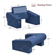 Load image into Gallery viewer, Gaming and Reading Pillow with Side Pocket, Ergonomic Armrest Pillow for Reading, Gaming, Working and Relaxing on Bed, Sofa, Floor, Car