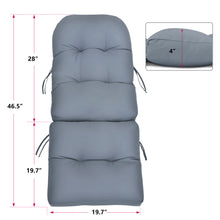 Load image into Gallery viewer, Sky Patio 2PCS Adirondack Chair Cushions 45" x 20" x 4" Thick – High Back Outdoor Patio Cushions with Ties, Fade Resistant