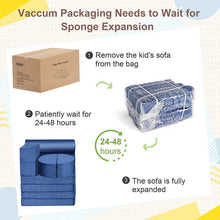 Load image into Gallery viewer, 10 PCS Modular Kids Play Couch,100+DIY Creativing Kids Couch for playroom, Convertible Kids Couch Building Fort for for Boys and Girls