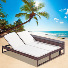 Load image into Gallery viewer, Outdoor Reclining Chaise Lounge Chair / Rattan Wicker Lounger / Sunlounger