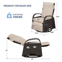 Load image into Gallery viewer, Sky Patio Swivel Patio Lounge Chair with Side Table, – Patio, Backyard & Poolside Lounge