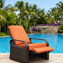 Load image into Gallery viewer, Skypatio Wicker Recliner / Outdoor Recliner Chair / Patio Recliner Lounger/ Single Chair