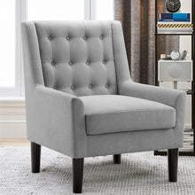 Load image into Gallery viewer, Modern Accent Chair – Tufted Upholstered Armchair for Small Living Areas