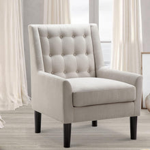 Load image into Gallery viewer, Modern Accent Chair – Tufted Upholstered Armchair for Small Living Areas