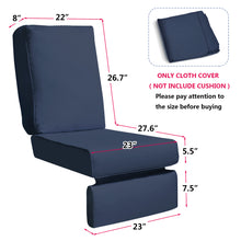 Load image into Gallery viewer, Skypatio Recliner Cushion Cover / Patio Wicker Recliner Cushion Cover / Deep Seat Cushion Cover(Seat cushion not included)