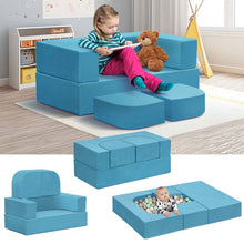 Load image into Gallery viewer, 4 Pcs Modular Kids Toddler Couch Sofa, Freely Removable Kids Chair Sofa for Playing, Creativity, Sleeping for Playroom, Bedroom Furniture