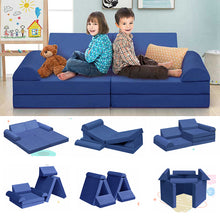 Load image into Gallery viewer, 8 Pcs DIY Modular Kids Couch, Toddler Play Sectional Sofa Chair for Playing, Creativity, Sleeping for Playroom, Bedroom, Children's Room