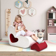 Load image into Gallery viewer, Kids Sofa Chair, Kids Couch with Heart-Shaped footrest Toddler Couch for Girls and Boys