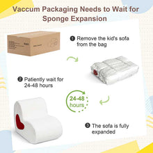 Load image into Gallery viewer, Kids Sofa Chair, Kids Couch with Heart-Shaped footrest Toddler Couch for Girls and Boys