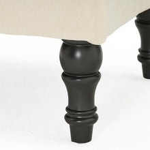 Load image into Gallery viewer, Khaki Tufted Ottoman with Cushions, 28 Inch Upholstered Ottoman for Living Room, Bedroom Sitting Area