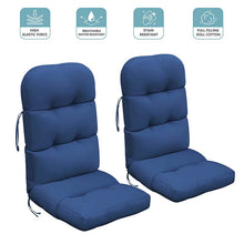 Load image into Gallery viewer, Sky Patio 2PCS Adirondack Chair Cushions 45" x 20" x 4" Thick – High Back Outdoor Patio Cushions with Ties, Fade Resistant