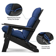 Load image into Gallery viewer, 2Pcs Adirondack Chair Cushions, Rocking Chair Cushion, Replacement Seat Pad, High Back Patio Cushions with Ties, Sunscreen and Fade-Resistant