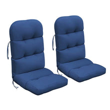 Load image into Gallery viewer, 2Pcs Adirondack Chair Cushions, Rocking Chair Cushion, Replacement Seat Pad, High Back Patio Cushions with Ties, Sunscreen and Fade-Resistant