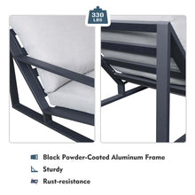 Load image into Gallery viewer, Skypatio Aluminum Patio Furniture Lounge Set of 2 / Outdoor Patio Recliner Chairs with Ottomans