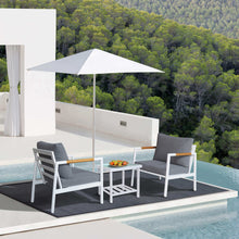 Load image into Gallery viewer, Outdoor Patio Armchair Sofa Chair All-Weather Aluminum Garden Indoor Outdoor Contemporary Sofa Chair with Cushions