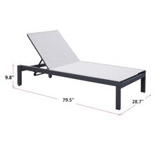 Load image into Gallery viewer, Outdoor Chaise Lounge / Aluminum Pool Beach Lounge Chair / All Weather Patio Beach Adjustable Reclining Chair / 5 Position Adjustable Backrest Recliners for Beach Yard Pool