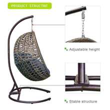 Load image into Gallery viewer, Heavy Duty Wicker Porch Swing Sets for Outdoor Patio Balcony Garden Decoration with cushion