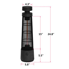 Load image into Gallery viewer, Electric Tower Space Heater / Standing Infrared Patio Heater / Portable Heater