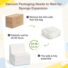 Load image into Gallery viewer, Folding Sofa Chair for Kids, Convertible Sofa to Lounger for Girls and Boys