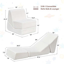 Load image into Gallery viewer, Folding Sofa Chair for Kids, Convertible Sofa to Lounger for Girls and Boys