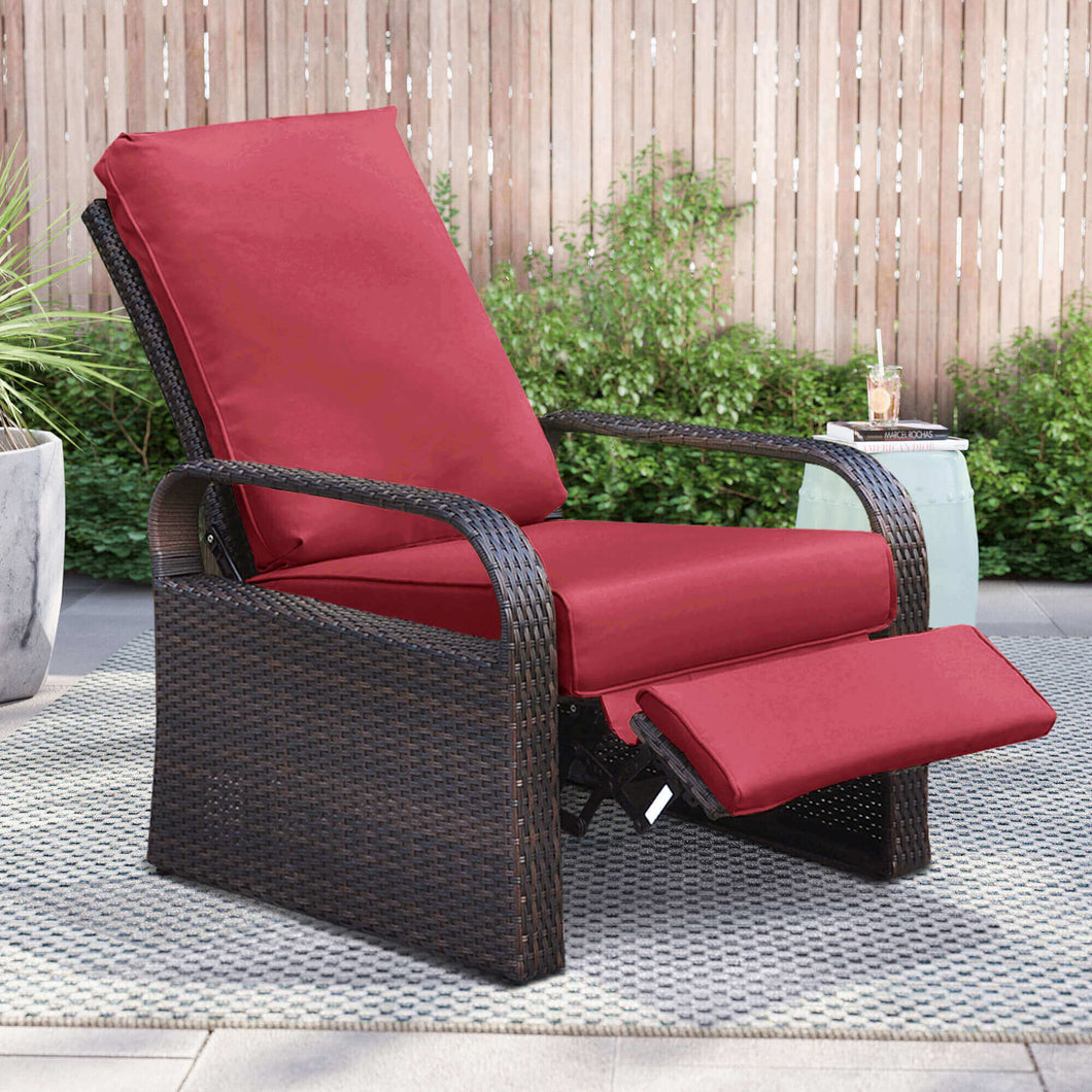 Skypatio Wicker Recliner / Outdoor Recliner Chair / Patio Recliner Lounger/ Single Chair