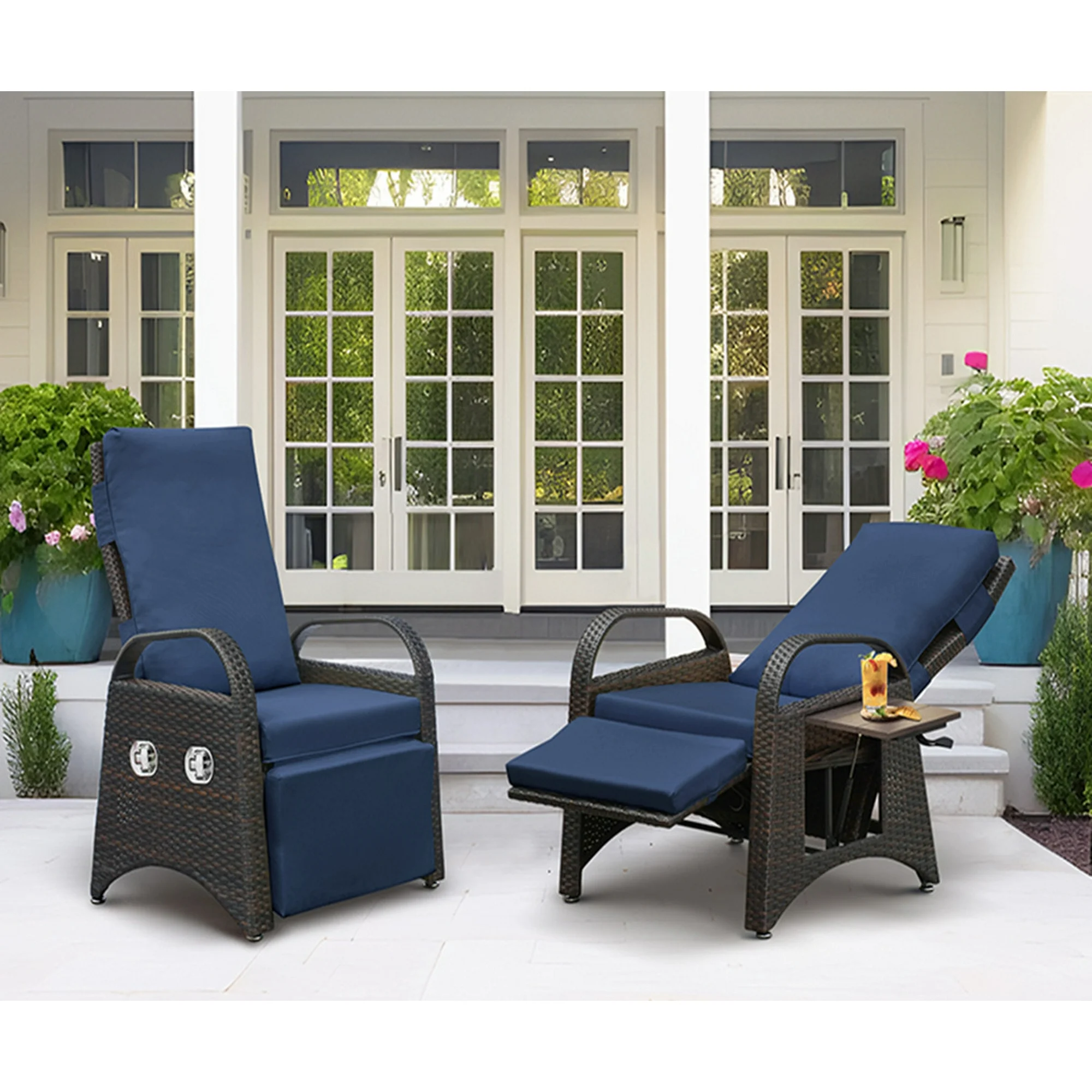 Outdoor Wicker Babylon Outdoor Recliner Wicker Recliner 2025