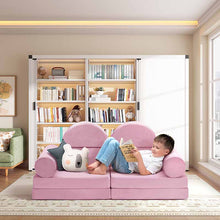 Load image into Gallery viewer, 10 PCS Modular Kids Play Couch,100+DIY Creativing Kids Couch for playroom, Convertible Kids Couch Building Fort for for Boys and Girls

