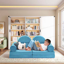 Load image into Gallery viewer, 10 PCS Modular Kids Play Couch,100+DIY Creativing Kids Couch for playroom, Convertible Kids Couch Building Fort for for Boys and Girls
