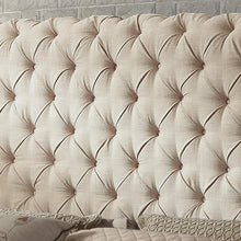 Load image into Gallery viewer, Upholstered fabric bed frame with adjustable headboard, Chesterfield style, wooden slatted supports, easy to assemble, single size
