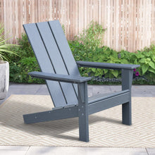 Load image into Gallery viewer, Adirondack Chair Lounger / Weather Resistant Recliner / Fire Pit Seating High Back, Gray
