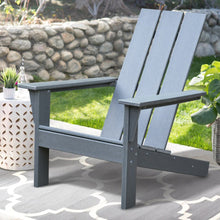 Load image into Gallery viewer, Adirondack Chair Lounger / Weather Resistant Recliner / Fire Pit Seating High Back, Gray
