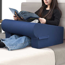Load image into Gallery viewer, Gaming and Reading Pillow with Side Pocket, Ergonomic Armrest Pillow for Reading, Gaming, Working and Relaxing on Bed, Sofa, Floor, Car
