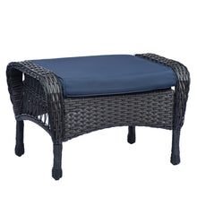 Load image into Gallery viewer, 6Pieces Outdoor Sectional Couch Sofa Set with Tempered Coffee Table

