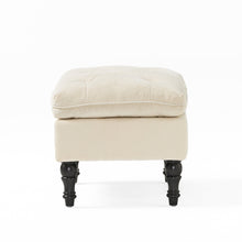 Load image into Gallery viewer, Khaki Tufted Ottoman with Cushions, 28 Inch Upholstered Ottoman for Living Room, Bedroom Sitting Area
