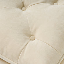 Load image into Gallery viewer, Khaki Tufted Ottoman with Cushions, 28 Inch Upholstered Ottoman for Living Room, Bedroom Sitting Area
