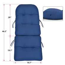 Load image into Gallery viewer, 2Pcs Adirondack Chair Cushions, Rocking Chair Cushion, Replacement Seat Pad, High Back Patio Cushions with Ties, Sunscreen and Fade-Resistant
