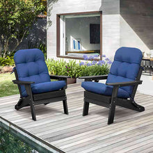 Load image into Gallery viewer, 2Pcs Adirondack Chair Cushions, Rocking Chair Cushion, Replacement Seat Pad, High Back Patio Cushions with Ties, Sunscreen and Fade-Resistant
