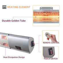Load image into Gallery viewer, Patio Wall Mounted Infrared Electic Heater / Outdoor Indoor Space Heater
