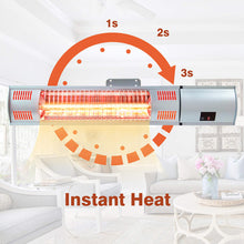 Load image into Gallery viewer, Patio Wall Mounted Infrared Electic Heater / Outdoor Indoor Space Heater
