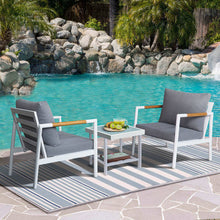 Load image into Gallery viewer, Outdoor Patio Armchair Sofa Chair All-Weather Aluminum Garden Indoor Outdoor Contemporary Sofa Chair with Cushions
