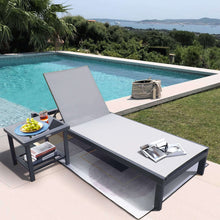 Load image into Gallery viewer, Outdoor Chaise Lounge / Aluminum Pool Beach Lounge Chair / All Weather Patio Beach Adjustable Reclining Chair / 5 Position Adjustable Backrest Recliners for Beach Yard Pool
