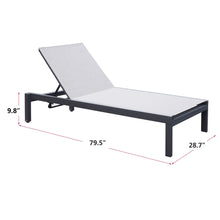 Load image into Gallery viewer, Outdoor Chaise Lounge / Aluminum Pool Beach Lounge Chair / All Weather Patio Beach Adjustable Reclining Chair / 5 Position Adjustable Backrest Recliners for Beach Yard Pool
