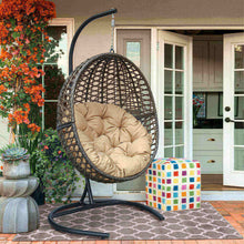 Load image into Gallery viewer, Heavy Duty Wicker Porch Swing Sets for Outdoor Patio Balcony Garden Decoration with cushion
