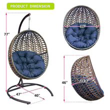 Load image into Gallery viewer, Heavy Duty Wicker Porch Swing Sets for Outdoor Patio Balcony Garden Decoration with cushion
