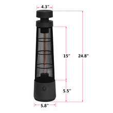 Load image into Gallery viewer, Electric Tower Space Heater / Standing Infrared Patio Heater / Portable Heater
