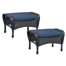 Load image into Gallery viewer, 6Pieces Outdoor Sectional Couch Sofa Set with Tempered Coffee Table
