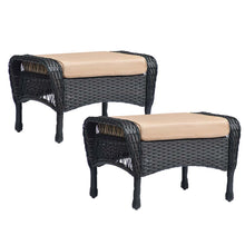 Load image into Gallery viewer, 6Pieces Outdoor Sectional Couch Sofa Set with Tempered Coffee Table
