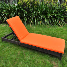 Load image into Gallery viewer, Outdoor Reclining Chaise Lounge Chair /  Rattan Wicker Lounger / Sunlounger
